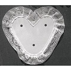 9.5" x 10.5" Heart Lace Backer - White