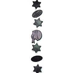 9' Football Garland - Black