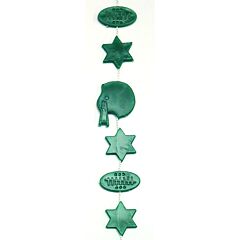 9' Football Garland - Emerald