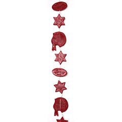 9' Football Garland - Burgundy