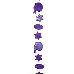 9' Football Garland - Purple
