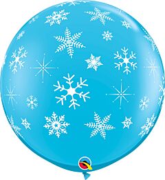 36" Qualatex Snowflake/Sparkle-A-Round Latex