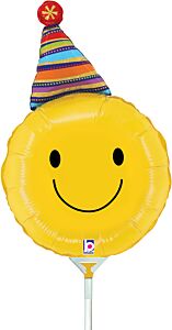 14" Party Hat Smiley Face