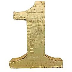 Gold Number 1 Pinata