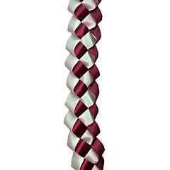 3/4" x 30" Military Braid - Burgundy & White