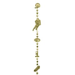 9' Football Player Garland - Gold