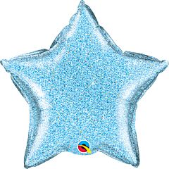 20" Light Blue Glittergraphic Star