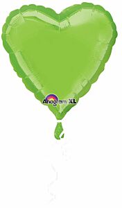 18" Iridescent Lime Green Heart