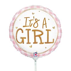 9" Baby Girl Gingham