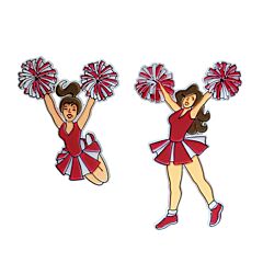 3" Cheerleaders - Red