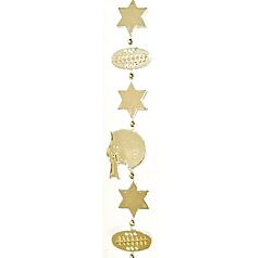 9' Football Garland - Met Gold