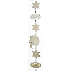9' Football Garland - Met Silver