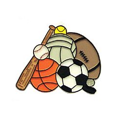 3" All Sports Charm - Multi