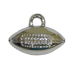 1.5" Football - Met Silver