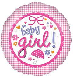 18" New Baby Girl Gingham 2 Sided