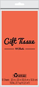 Tissue Paper - Orange 10 ct