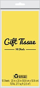 Tissue Paper - Yellow 10 ct