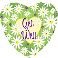 4" Get Well Stripes & Daisies