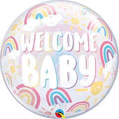 22" Welcome Baby Boho Rainbows