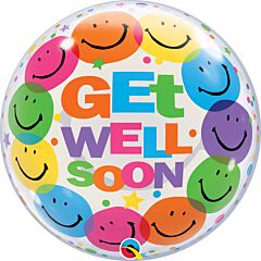 22" Get Well Soon Smile Faces