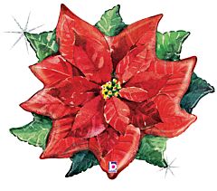 34" Water Color Poinsettia