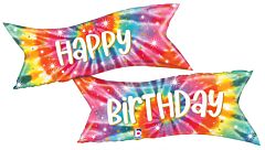 49" Tie Dye Banner Birthday
