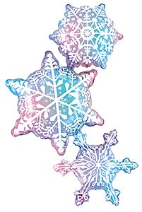 50" Snowflake Trio