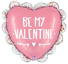 29" Valentine Doodle Ruffle Heart