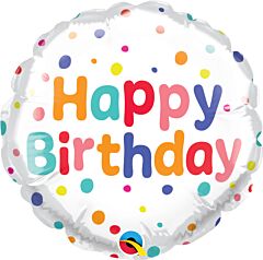 4" Bday Colorful Confetti