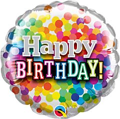 4" Bday Rainbow Confetti