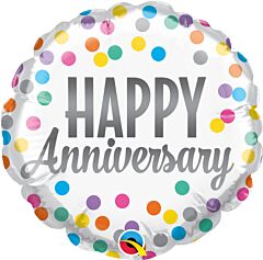 4" Anniversary Confetti Dots