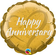 4" Anniversary Heart Gold