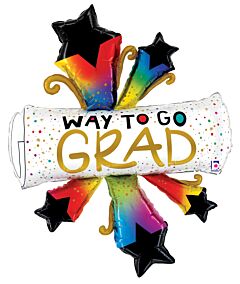 42" Bursting Stars Grad Diploma
