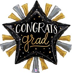 30" Satin Metallic Grad Star