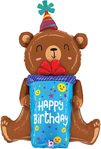 34" Birthday Smiley Gift Bear