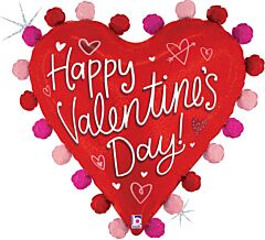 27" Pom Pom Valentine Heart
