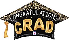 30" Congratulations Confetti Grad Hat