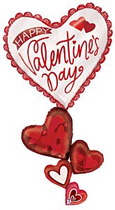 65" Special Delivery Satin Hearts