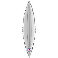 17" Tapered Leaf Silver