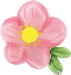 30" Pink Watercolor Flower