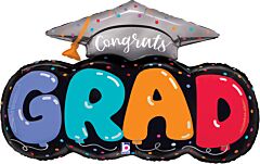 32" Congrats Grad Balloon Letters