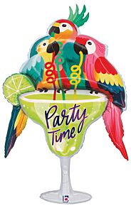 44" Party Time Parrots