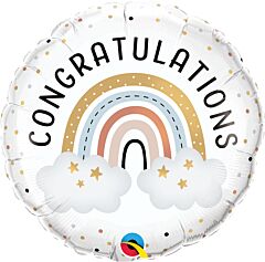 18" Cogratulations Boho Rainbow