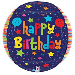 15" Birthday Balloons and Stars