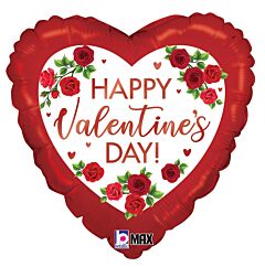 18" Satin Red Roses Valentine