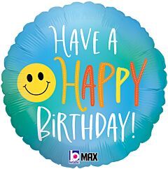 18" Happy Birthday Smiley