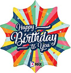 18" Birthday Bursting Colors