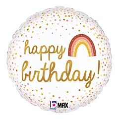 18" Boho Happy Birthday