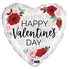 18" Satin White Valentine Roses