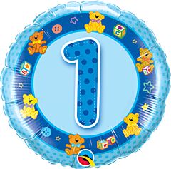 18" Blue Teddies Age 1